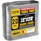 Core Tarps Heavy Duty Tarp, 25 ft L x 0.5 mm H x 12 ft W, 20 Mil, Silver/Black, Polyethylene CT-701-12X25 - alternate 1